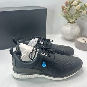 Johnston Murphy H2-Luxe Hybrid Leather Saddle Shoe Black WP FG Men 11.5 NWB